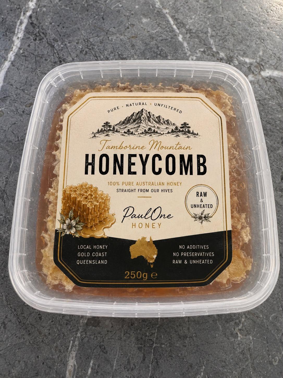 PaulOne Tamborine Mountain Honeycomb pack photographed from above